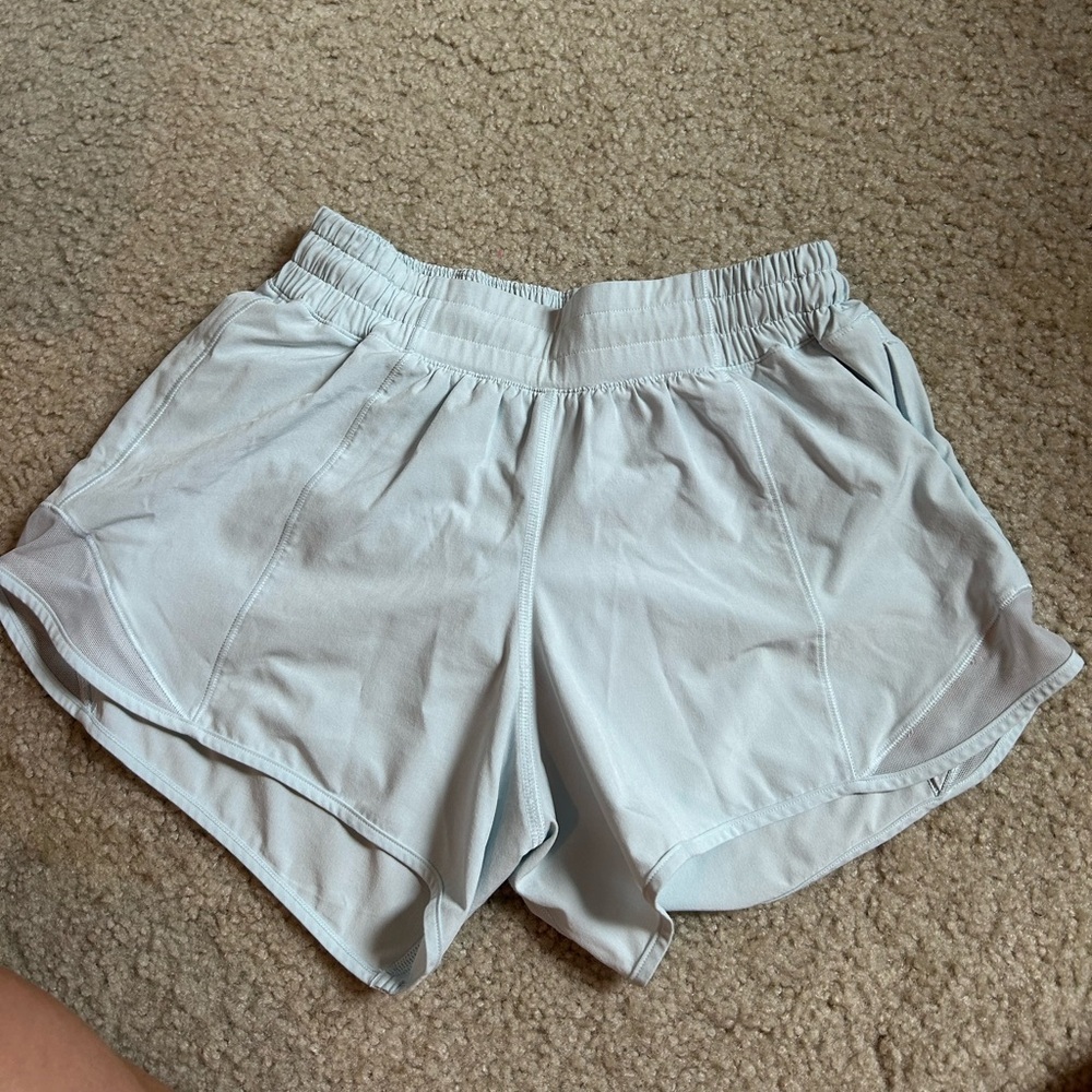 Lululemon Athletica Light Blue Athletic Shorts Lightweight Moisture-Wicking